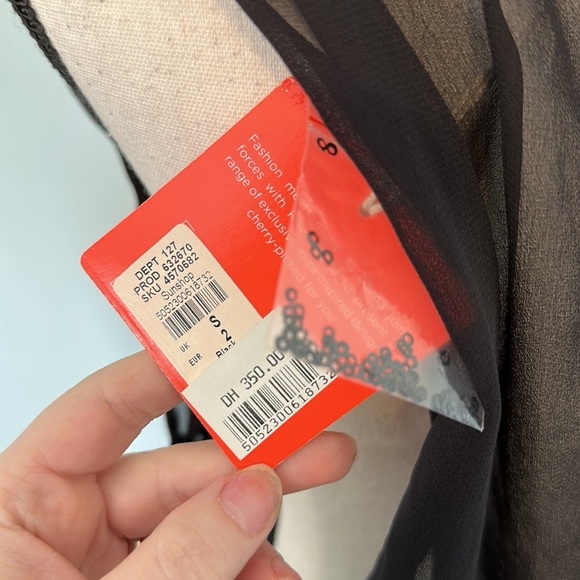 Pacha Ibiza River Island Sequin Black Sheer Sexy Swimsuit Coverup NWT - Picture 8 of 9